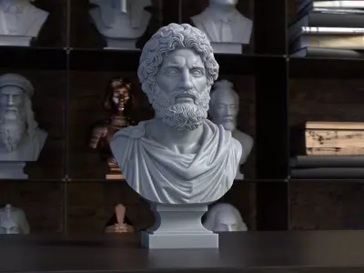 Odysseus Bust Sculpture 3D Print Model STL File 3D print model