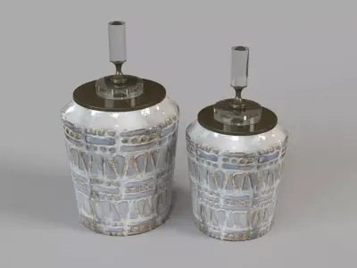 Accessories Lenape Ceramic Bottles Set Of 2 3D model