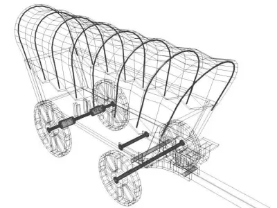 Wagon - Conestoga 3D model