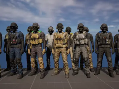 AAA PMC MODULAR SOLDIER PACK Low-poly 3D model