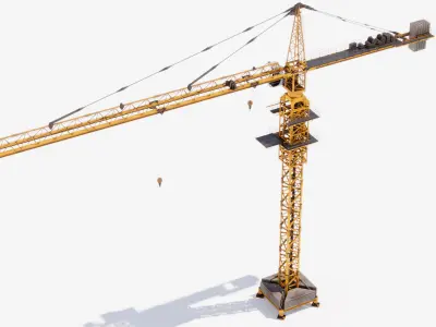 Tower Crane Low-poly 3D model buy
