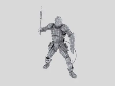 Steam-punk Knight Free low-poly 3D model