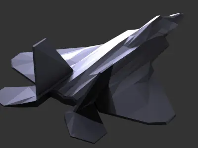 F22 Raptor Lowpoly 3d Print 3D print model