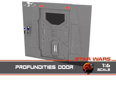 Profundities door 1-6 scale Hottoys 3D print model