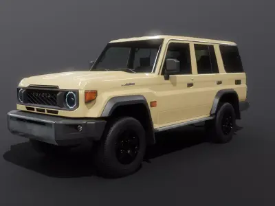 Toyota Land Cruiser J70 2025 - PBR - 3 LODs 3dsMax FBX Blender Low-poly 3D model