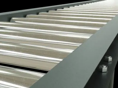 Horizontal Rollers Conveyor 3D model