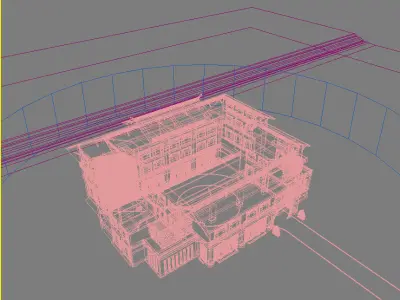 Chinese Style Architecture 3D model 4