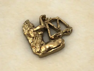 Zodiac 16 horoscope Libra 3D print model