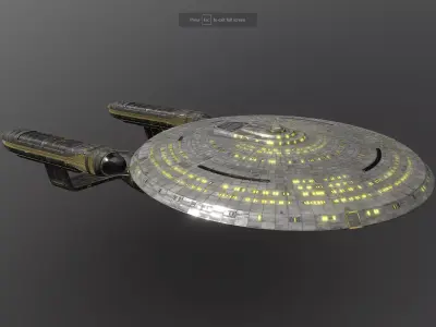 27-spaceship star trek ship 3D model