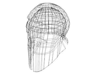 Ancient Combat Helmet - Greek Spartan 3D model