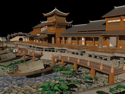 Chinese ancient palace  3D model by aceimagedesign-1
