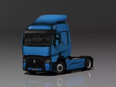 Renault T Range Evolution Low Poly Low-poly 3D model