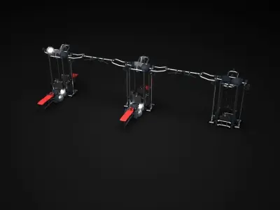 Multistation Fitness Cable Machine 3D model