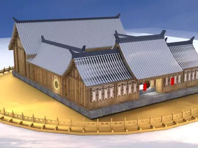 Chinese ancient house 3D model 3