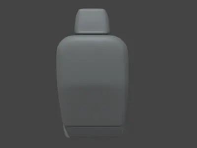 Car Seat 011 Low-poly 3D model
