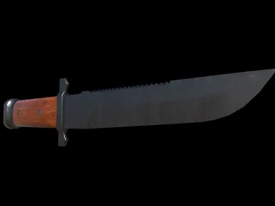 Military Combat Knife AB-0200 Replica Low-poly 3D model