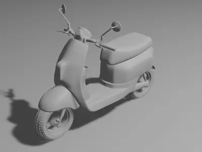 Toy Scotter Low-poly 3D model
