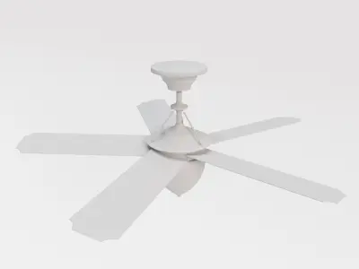 Ceiling fan with light 3D model purchase