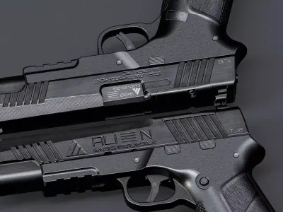 Alien-HandGun Low-poly 3D model