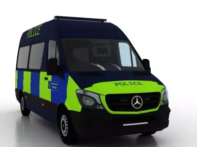 Mercedes Benz Sprinter L2H2 2015 England Police Passenger UK 3D model