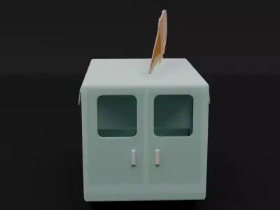 IceCream Truck Low-poly 3D model