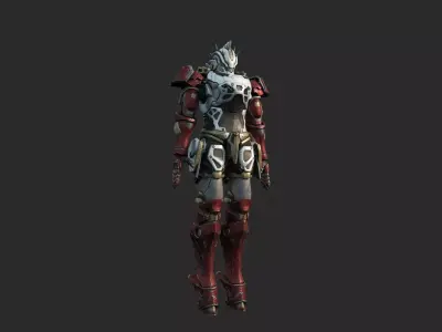 Future sci-fi combat armed mecha 3D model