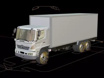 Hino Jumbo Ranger FM 320 2020 Box Truck 3D model