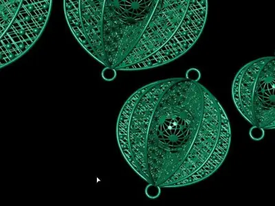 Gold Service part based on venus fly trap 3D print model
