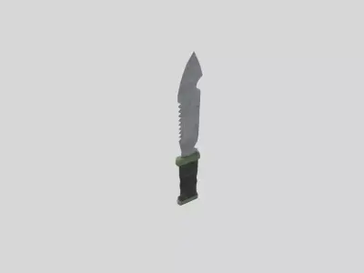low poly military knife Low-poly 3D model