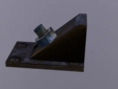 Crane Pillar Support Low-poly 3D model