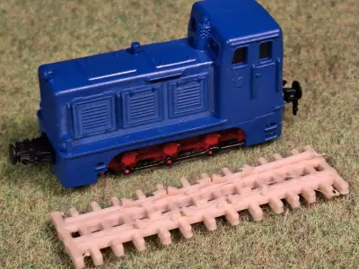Diesel locomotive LKM V10C 1-87 H0f600mm resin 3D print model