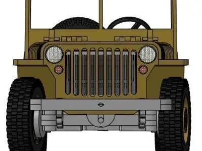 Willys MB in 16 scale for CNC Laser cut 3D print model