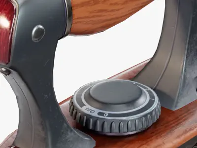 Iron Steam Vintage  Low-poly 3D model