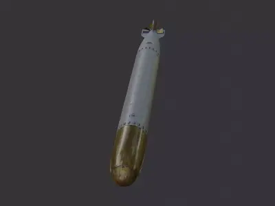 German Torpedo Naval Weapon Model Low-poly 3D model