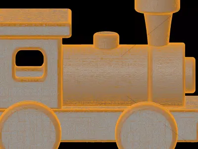 Toy Wooden Train 3D Print Model 3D print model
