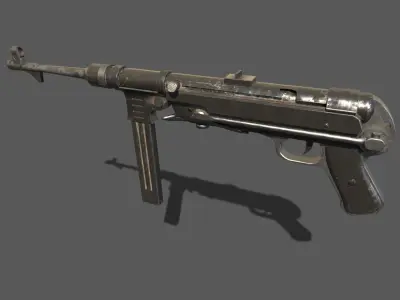 MP40 Submachine gun Low-poly 3D model buy