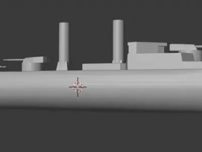 USS North Dakota Low Quality Free 3D model
