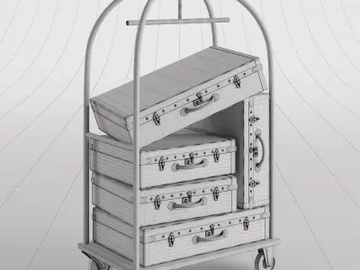 Hotel Trolley 3D model purchase