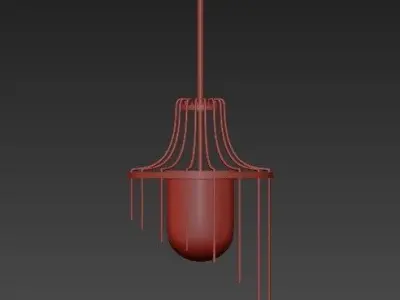 Kylie 1 Light 12  Aged Brass Pendant 3D model