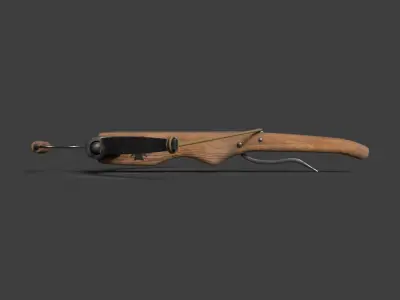 medieval arbalest Low-poly 3D model