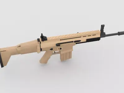 Simple low-poly SCARH model Low-poly 3D model