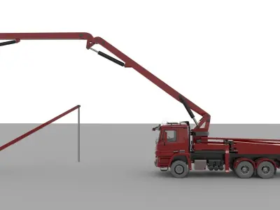 Concrete Pump Vehicle 3D model