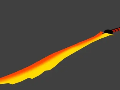 Fire Sword 3D model purchase