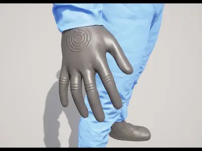 Hazmat Suit Character Free low-poly 3D model