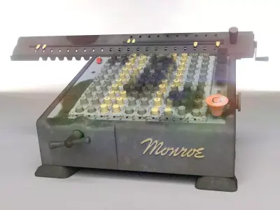 Antique 1950 Calculator 3D model
