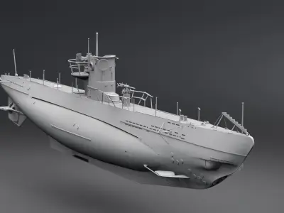 Uboat Type IIb Scale model 3D print model