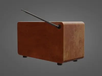 Old Radio Low-poly 3D model