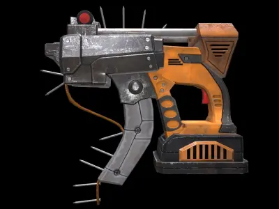 Futuristic Nail Gun Low-poly 3D model
