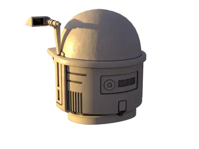McQuarrie Boba Concept Helmet Low-poly 3D model