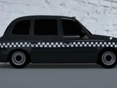 LTI Lowpoly London Taxi  Low-poly 3D model